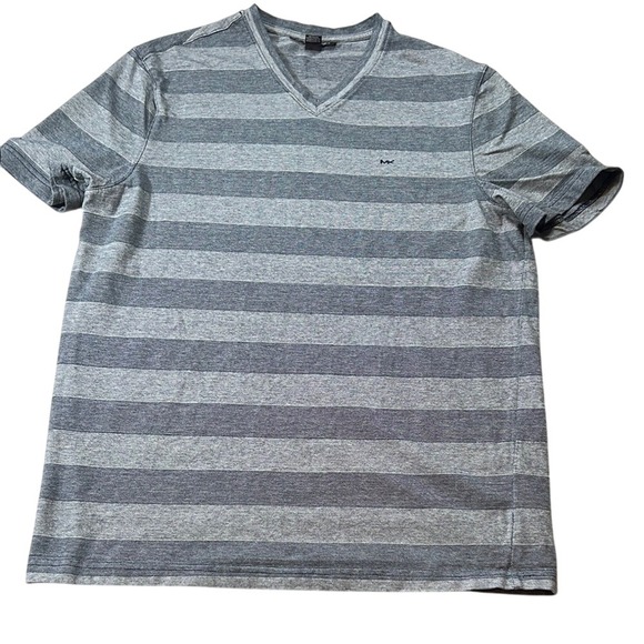 Michael Kors Other - Michael Kors Striped V-Neck T-Shirt Casual Modern‎ Top Size L